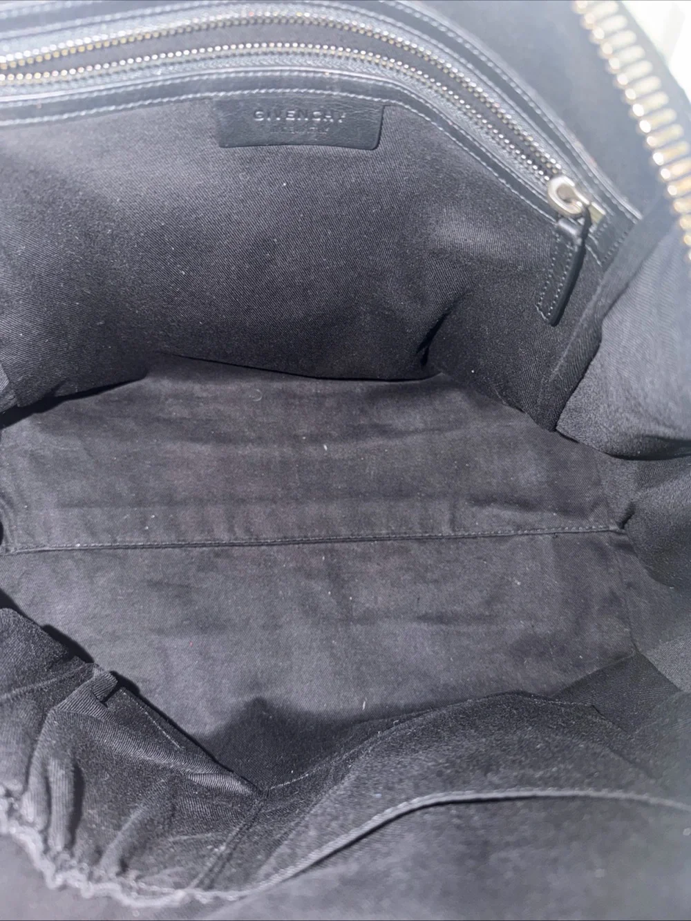 Givenchy Black Textured Leather Satchel with Gold Hardware